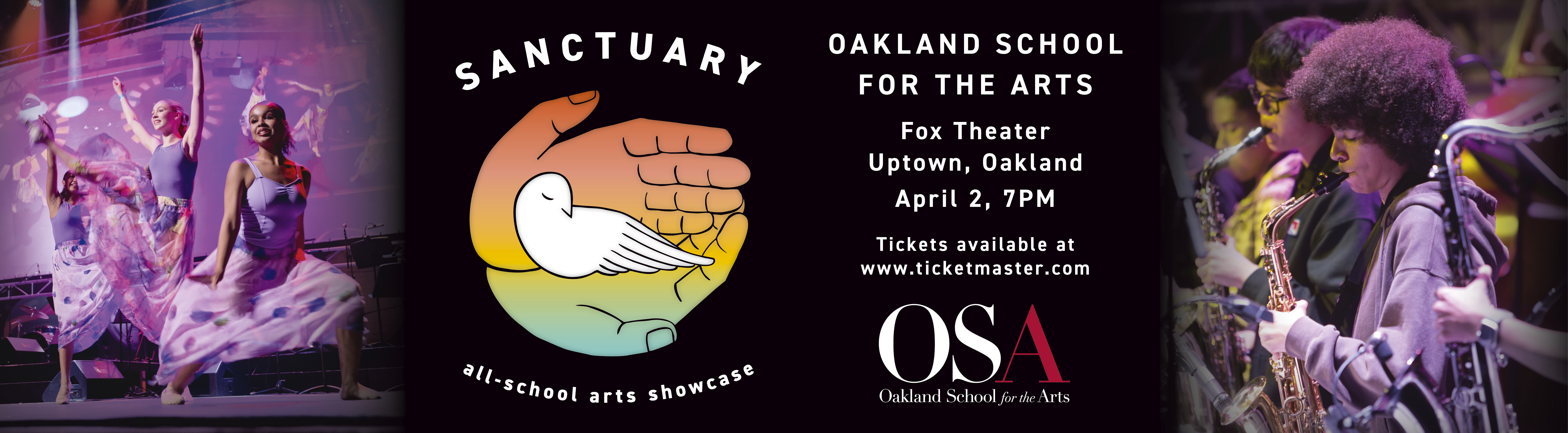 Sanctuary Banner for webpage with link to Ticket Master2