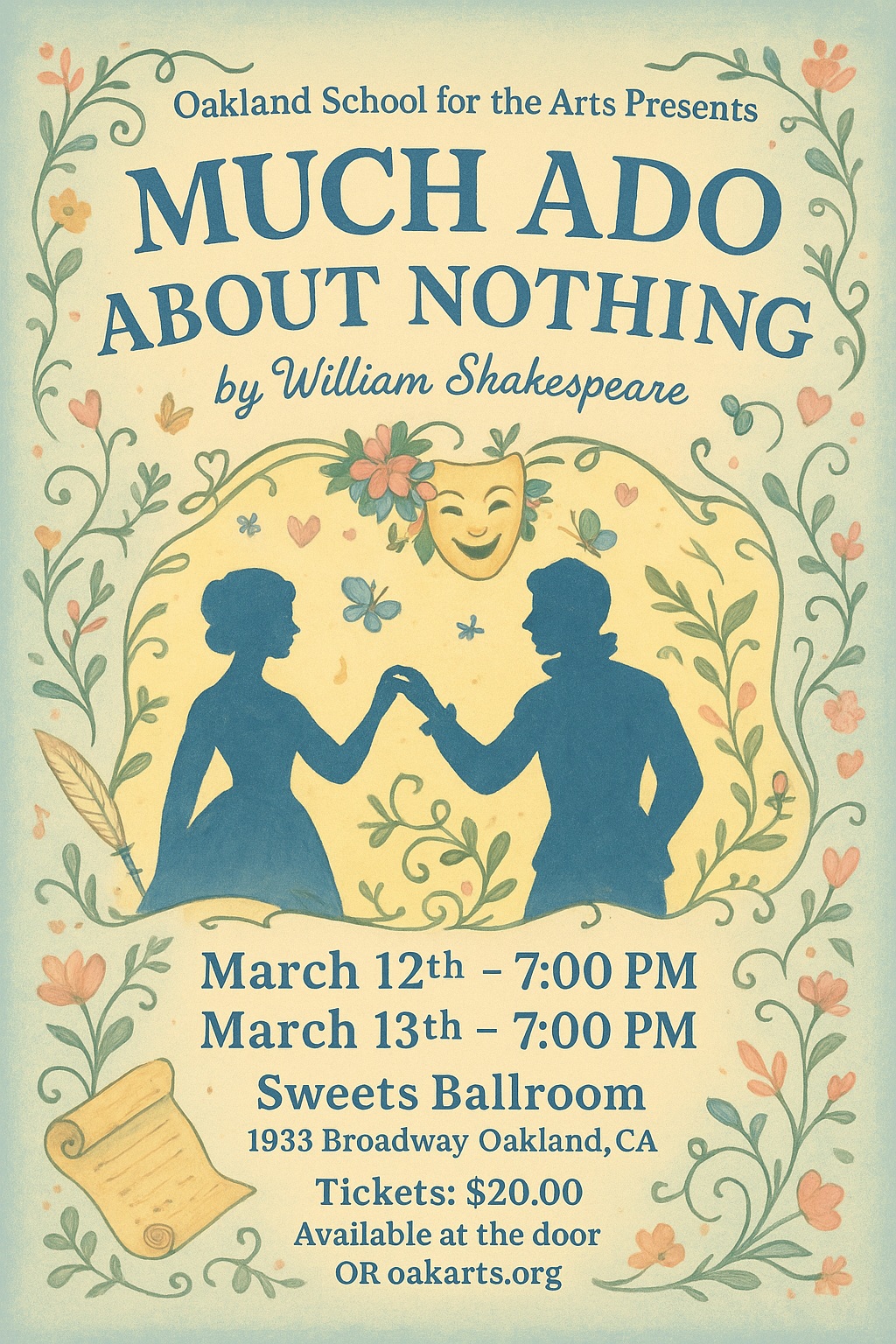 Much Ado About Nothing Show Poster