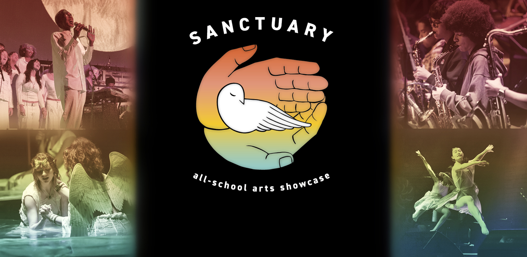 Sanctuary All School Arts Showcase banner