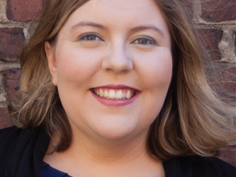 Student portrait with text